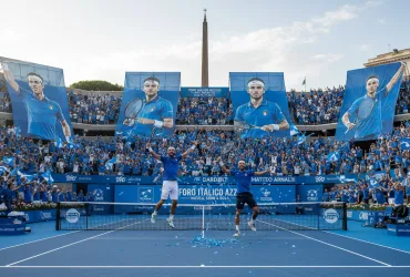 Il Foro Italico si tinge d'azzurro: Musetti e Darderi volano, Arnaldi da sogno