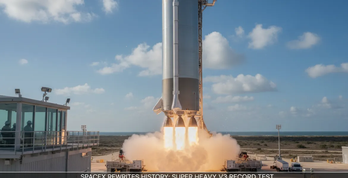 SpaceX riscrive la storia: test record per il nuovo booster Super Heavy V3