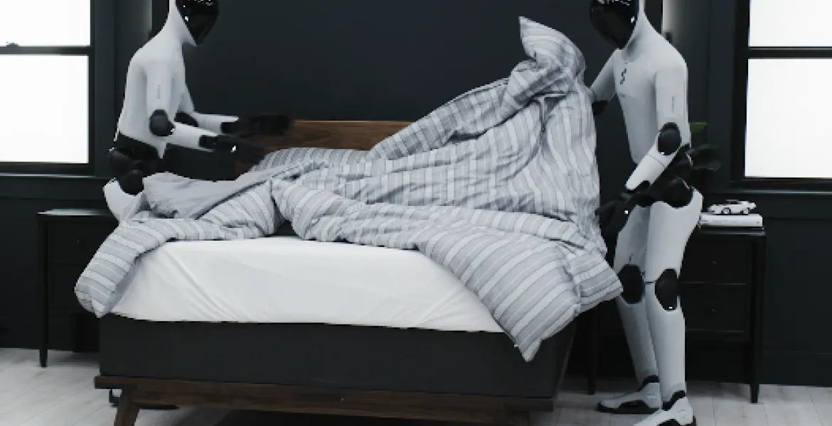 Figure AI: I robot umanoidi collaborano per rifare il letto in autonomia