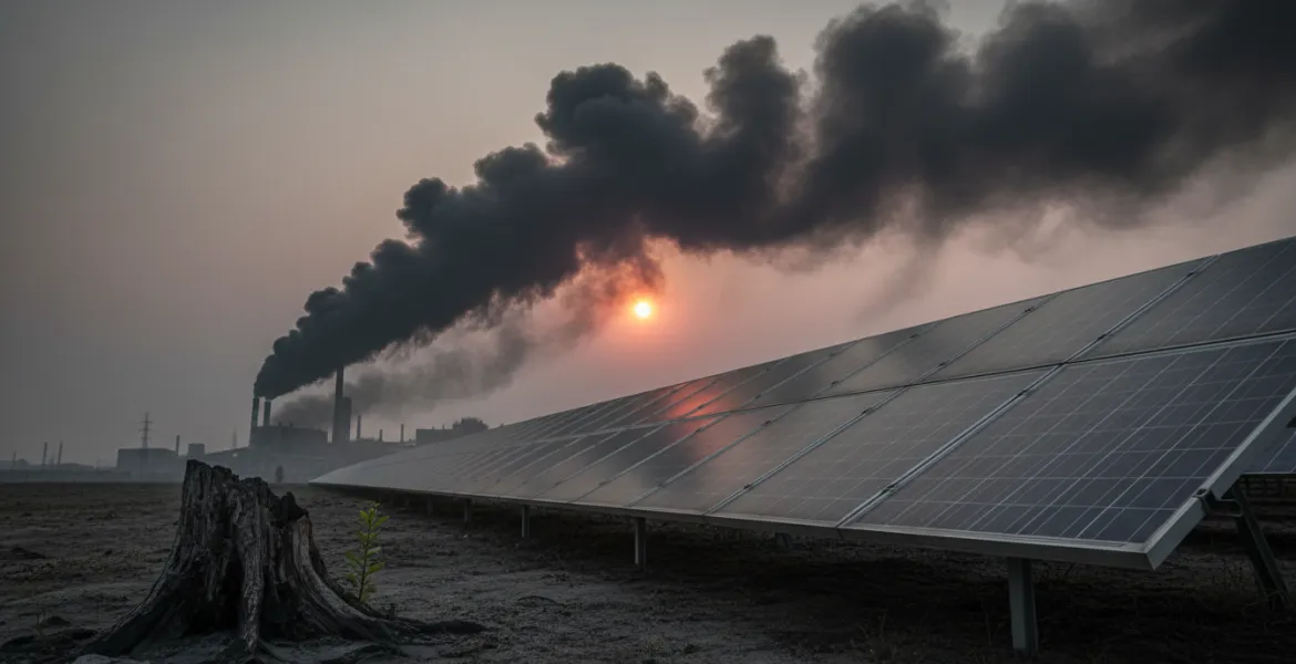 L'ombra del carbone sul futuro solare: come l'inquinamento atmosferico frena la transizione energetica globale