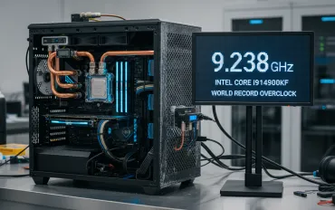 Record Mondiale di Overclock: l'Intel Core i9-14900KF supera i 9,2 GHz