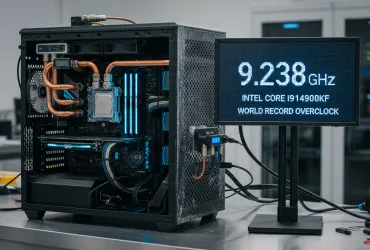 Record Mondiale di Overclock: l'Intel Core i9-14900KF supera i 9,2 GHz
