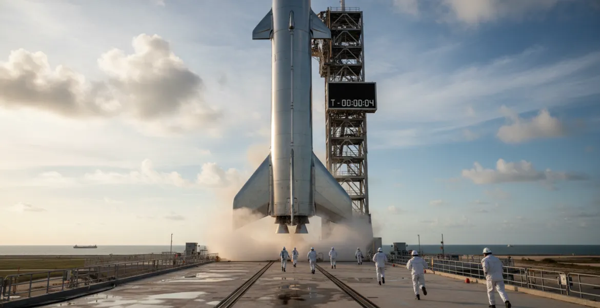 SpaceX e il debutto rimandato dello Starship V3: stop a pochi secondi dal lancio