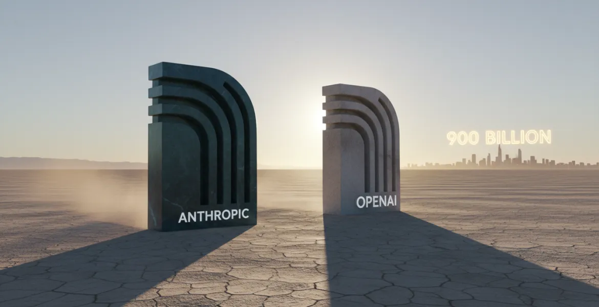 Anthropic sorpassa OpenAI: la sfida dei giganti verso una valutazione da 900 miliardi