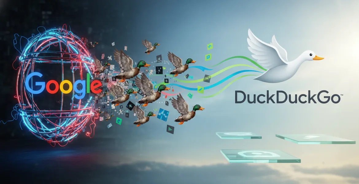L'intelligenza artificiale forzata di Google scatena la fuga: DuckDuckGo vola tra privacy e libertà di scelta