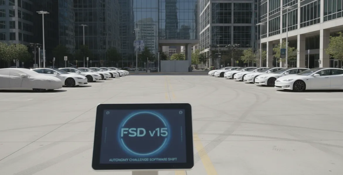 Robotaxi Tesla: la flotta si contrae mentre la sfida dell'autonomia si sposta sul software FSD v15