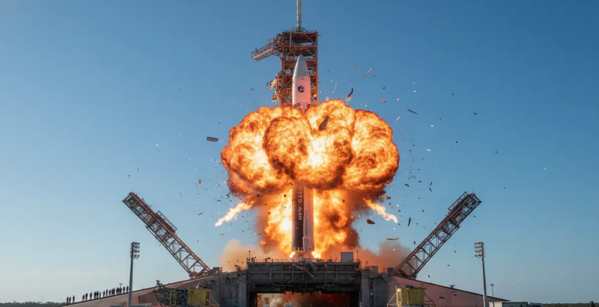 Disastro New Glenn: Esplosione distrugge il sogno lunare di Jeff Bezos a cape canaveral