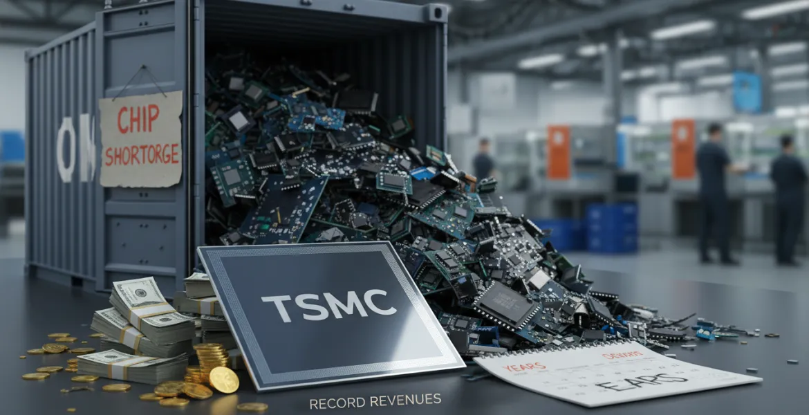 TSMC e il paradosso dei semiconduttori: ricavi record ma la carenza di chip durerà anni