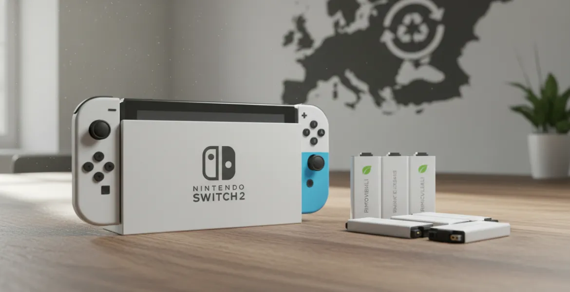 Nintendo Switch 2 e batterie rimovibili: la svolta ecologica parte dall'Europa