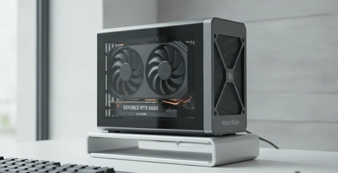 MaxSun rivoluziona i Mini-PC: ecco la GeForce RTX 5060 Low Profile con GDDR7