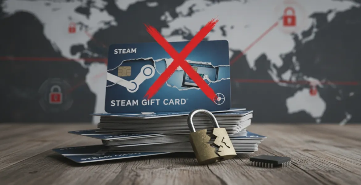 Addio alle Steam Gift Card fisiche: Valve dichiara guerra alle frodi globali