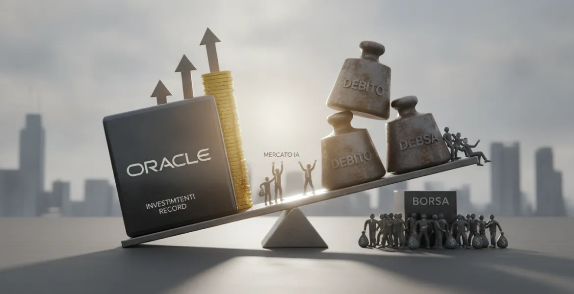 Oracle sfida il mercato dell'IA con investimenti record ma il debito spaventa la borsa