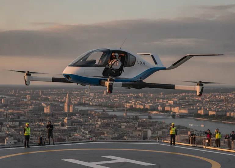 Rivoluzione nei Cieli: Il Taxi Volante di Vertical Aerospace decolla con pilota a bordo