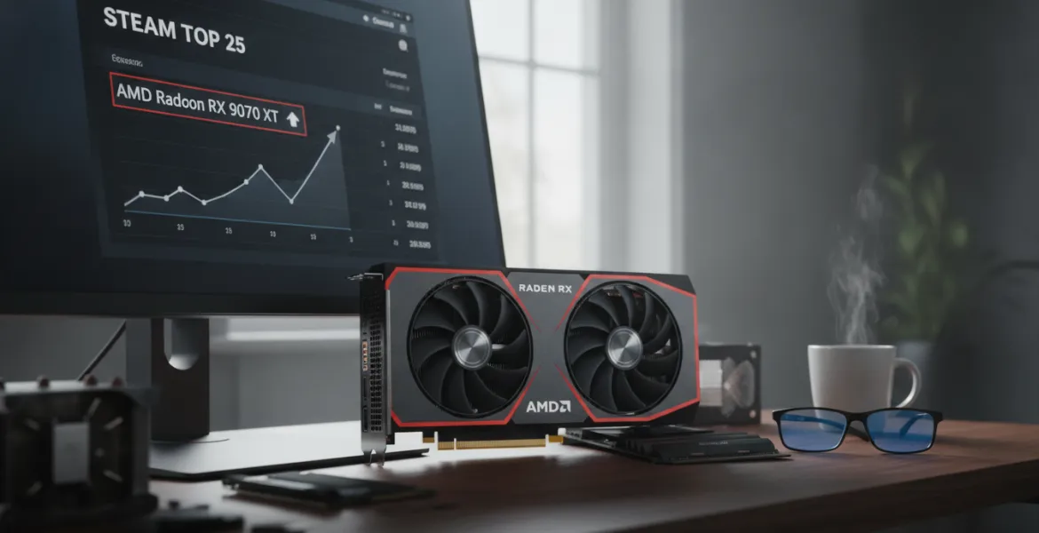 La riscossa di AMD: Radeon RX 9070 XT entra prepotentemente nella Top 25 di Steam