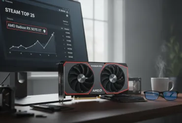 La riscossa di AMD: Radeon RX 9070 XT entra prepotentemente nella Top 25 di Steam