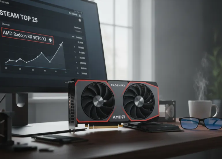 La riscossa di AMD: Radeon RX 9070 XT entra prepotentemente nella Top 25 di Steam