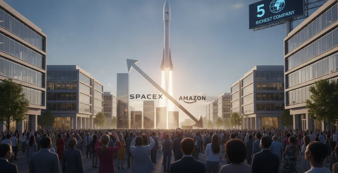 SpaceX scavalca Amazon: è la quinta società più ricca al mondo