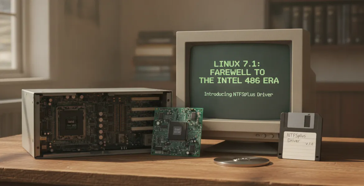 Linux 7.1: Addio all'era Intel 486 e debutto del driver NTFSplus