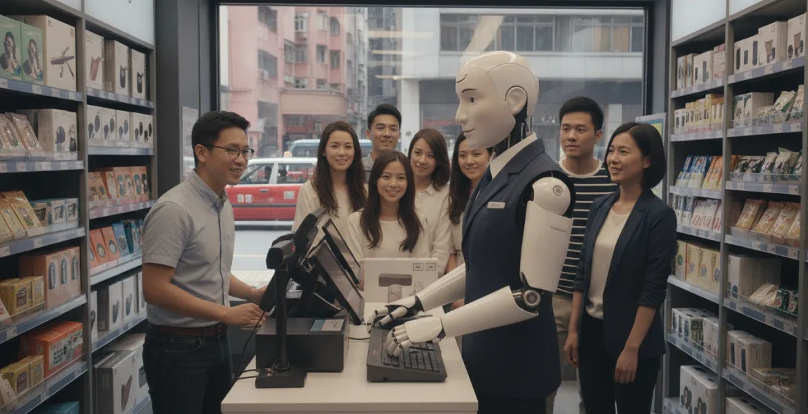 La rivoluzione del retail a Hong Kong: arriva Xiao Gai, l'umanoide che gestisce il negozio da solo