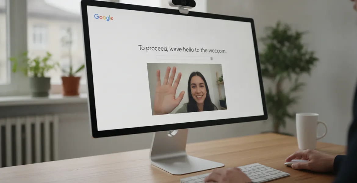 Google rivoluziona la sicurezza online: per superare il CAPTCHA ora dovrai salutare la webcam