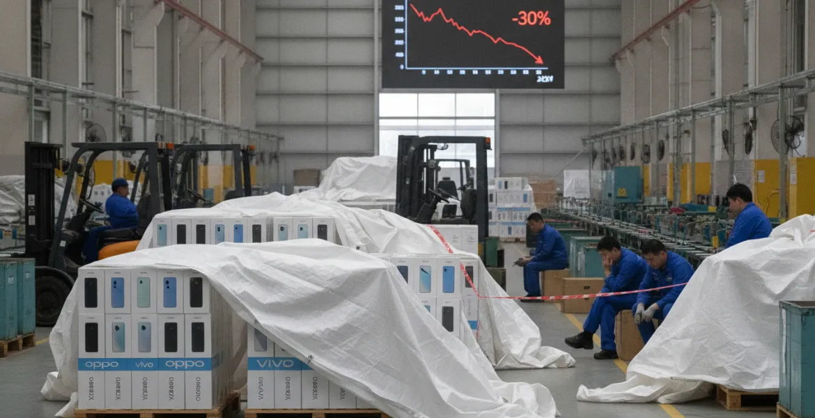 Crisi globale degli smartphone: i giganti cinesi Xiaomi, Oppo e Vivo tagliano la produzione del 30%