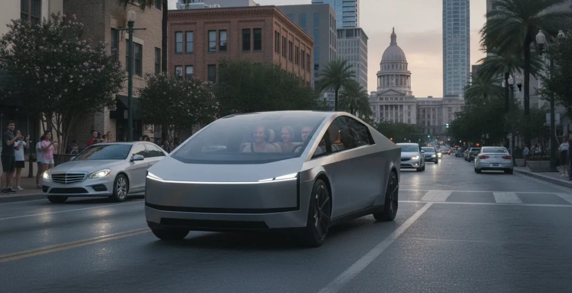 Tesla Cybercab: la rivoluzione della guida autonoma debutta sulle strade di Austin