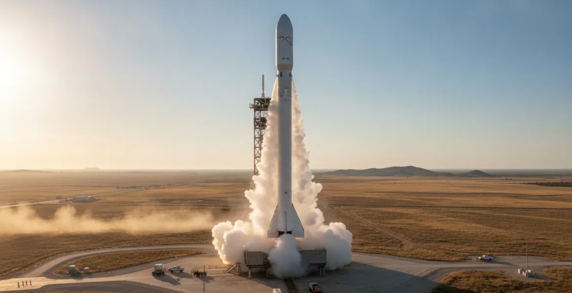 SpaceX domina il cielo del Texas: completato il test statico di Ship 40 per il volo 13