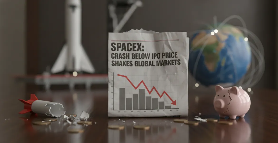 SpaceX: il crollo sotto il prezzo IPO scuote i mercati mondiali