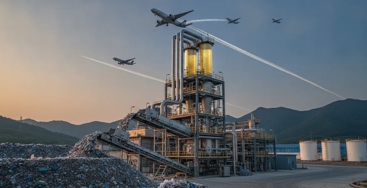 Dalle discariche al cielo: la svolta cinese che trasforma la plastica in carburante per aerei