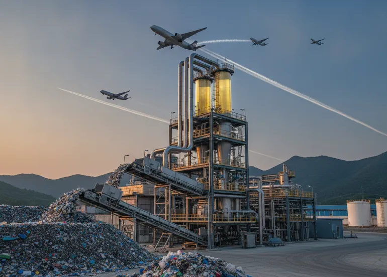 Dalle discariche al cielo: la svolta cinese che trasforma la plastica in carburante per aerei