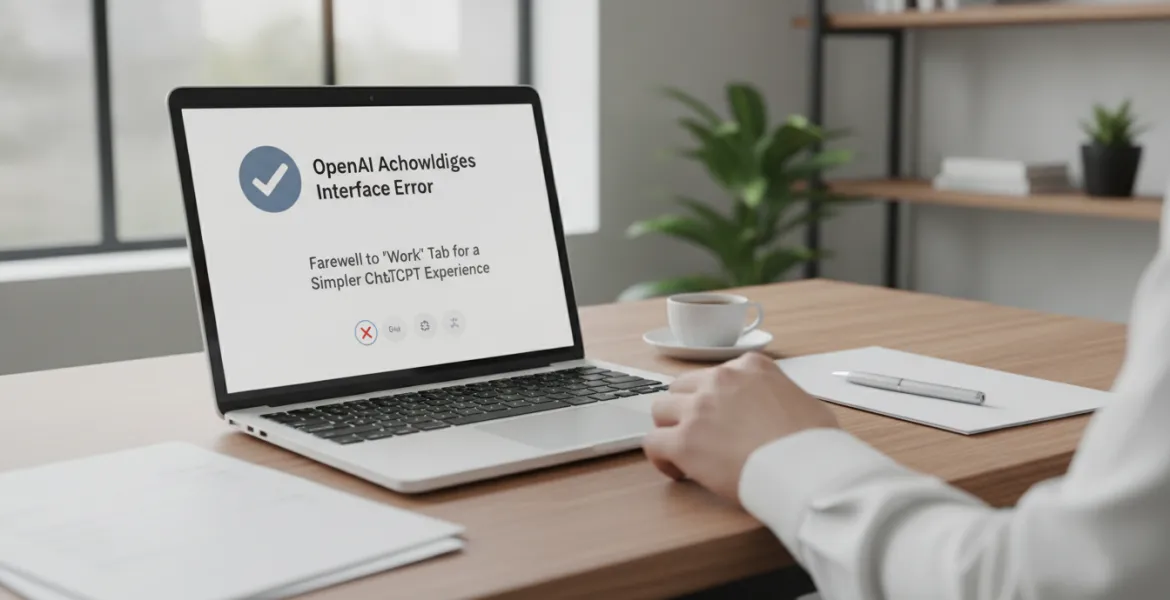 OpenAI ammette l'errore sull'interfaccia: addio alla scheda Work per semplificare ChatGPT