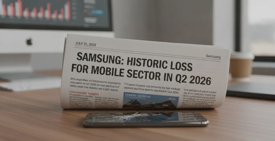 Samsung: storica perdita per il settore mobile nel secondo trimestre del 2026