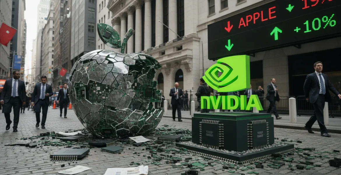 Crollo Apple a Wall Street: la crisi dei chip premia Nvidia