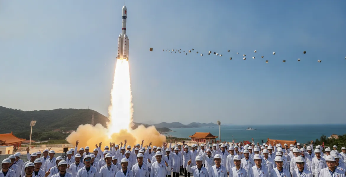 La Cina accelera sulla rete internet globale: lanciati nuovi satelliti con il Lunga Marcia 8A