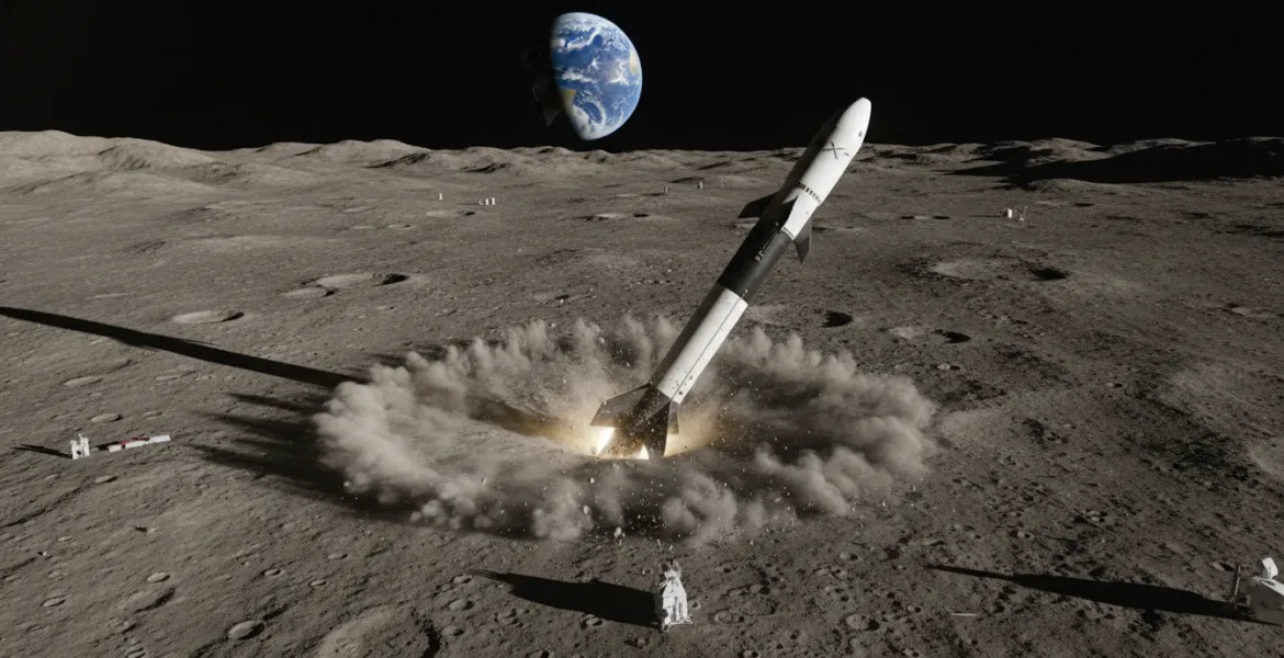 Falcon 9 sulla Luna: confermato l'impatto dello stadio superiore di SpaceX