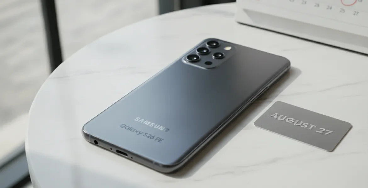 Samsung Galaxy S26 FE: il debutto ufficiale fissato per il 27 agosto