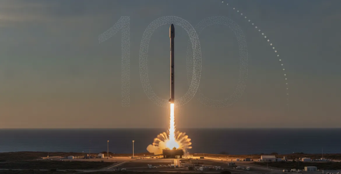 SpaceX raggiunge quota 100: il lancio Starlink da Vandenberg segna un nuovo record