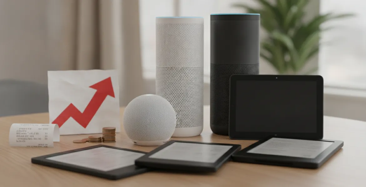 Amazon shock: rincari record fino al 60% per i dispositivi Echo e Kindle
