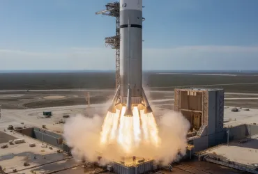 SpaceX accelera verso il volo 14: test statico completato per il Super Heavy V3