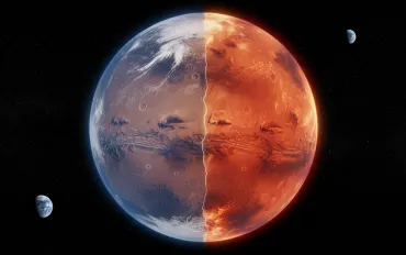 Marte diviso a metà: svelata l'asimmetria termica tra i due emisferi