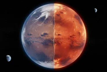 Marte diviso a metà: svelata l'asimmetria termica tra i due emisferi