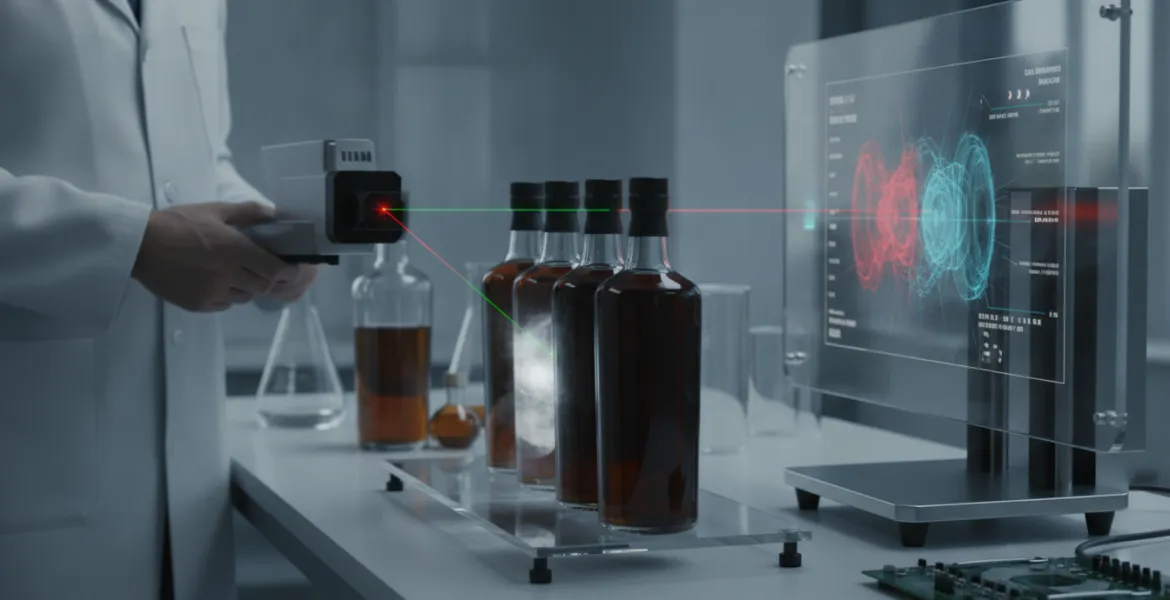 Alcol contraffatto: la rivoluzione del laser che vede attraverso le bottiglie sigillate