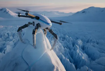 Il drone con artigli da gatto che conquista i ghiacciai
