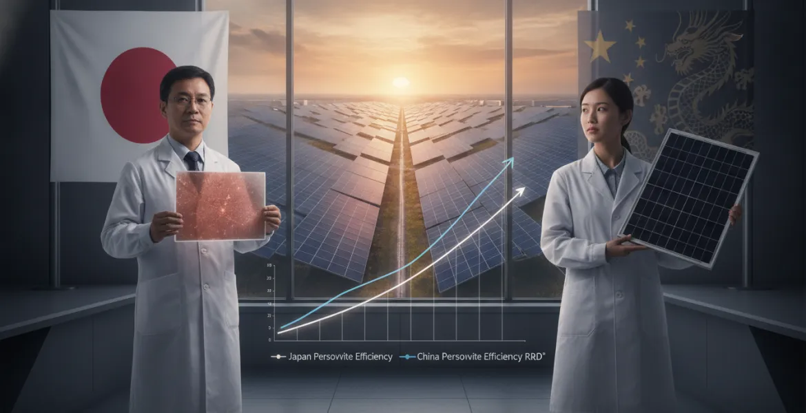 Giappone sfida la Cina: il nuovo primato dei pannelli solari in perovskite