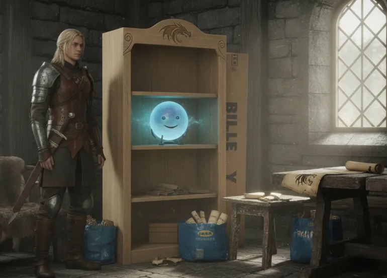 IKEA sbarca in Skyrim: arriva la mod ufficiale con lo scaffale parlante