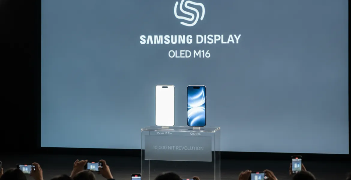 Samsung Display presenta l'OLED M16: Rivoluzione da 10.000 nit per iPhone 18 Pro e iQOO 16