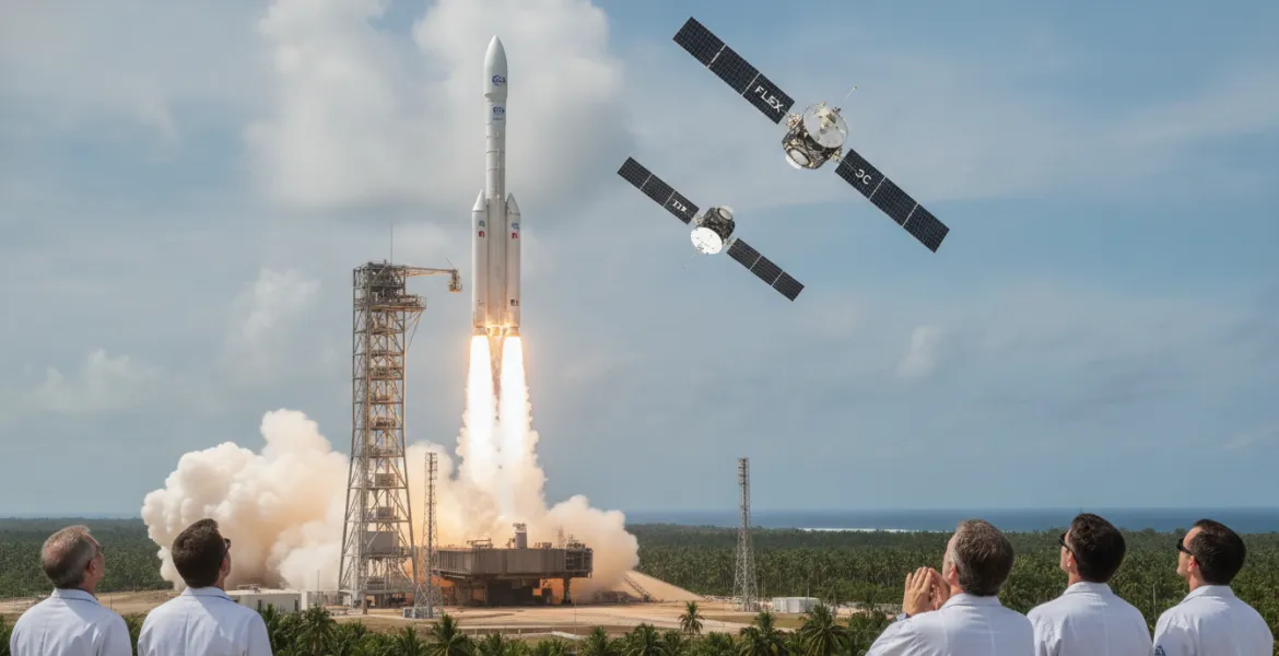 Vega-C trionfa a Kourou: in orbita i nuovi custodi del clima FLEX e Sentinel-3C