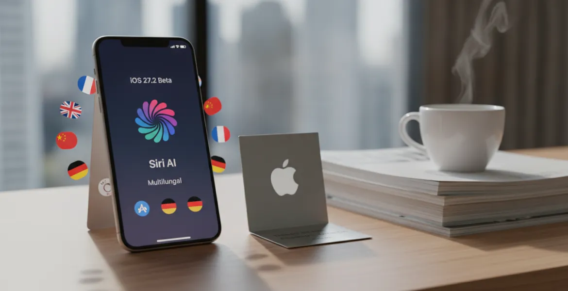 Apple scuote il mercato: arriva la beta di iOS 27.2 con Siri AI multilingue