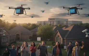 Droni Amazon Prime Air: a Richardson scoppia la guerra dei cieli tra innovazione e privacy