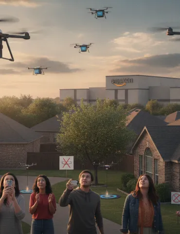 Droni Amazon Prime Air: a Richardson scoppia la guerra dei cieli tra innovazione e privacy